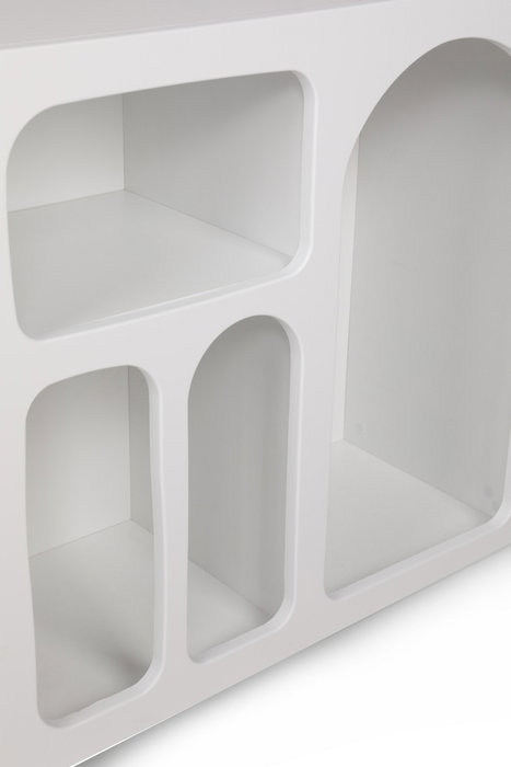 Hanah Home Consola Blanca Liva 120 - Mueble de Entrada o Salón Moderno, 120x74x37 cm